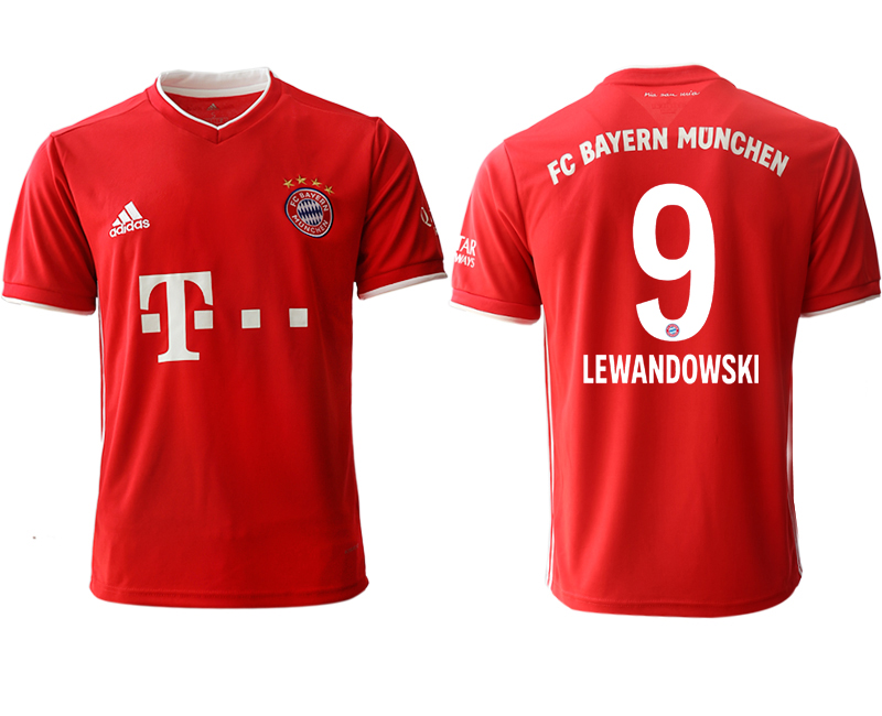 Men 2020-2021 club Bayern Munich home aaa version #9 red Soccer Jerseys->bayern munich jersey->Soccer Club Jersey